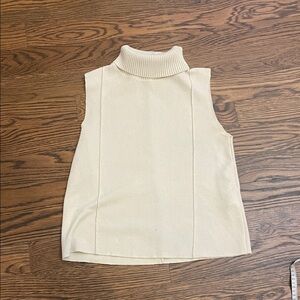 Zara Ribbed Sweater Cream Knit Top